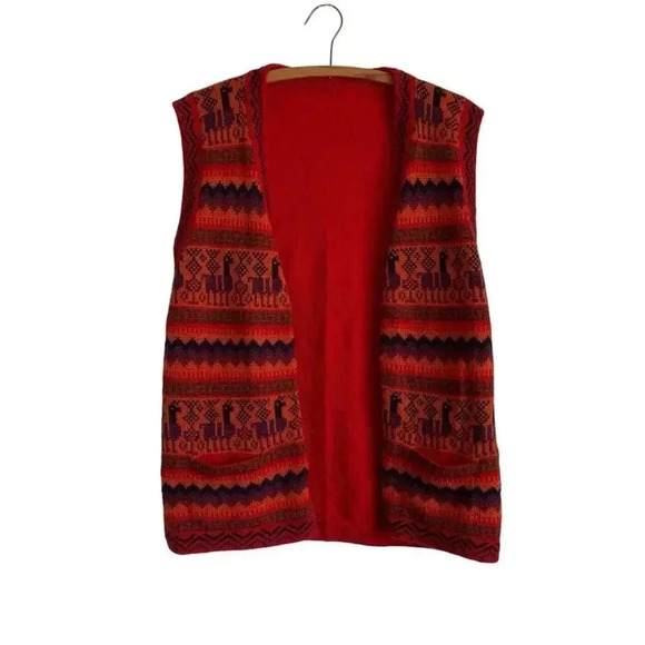 Unbranded Jackets & Blazers - Peruvian Alpaca Sweater Vest
Size Large Fair Isle Striped